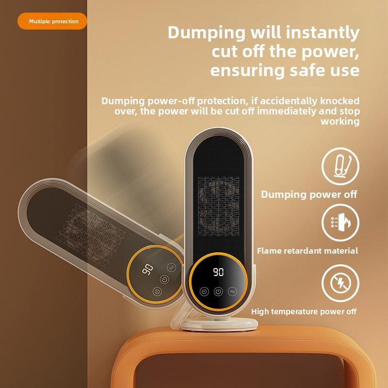 Mini Chauffage de Table 1200W – Radiateur Électrique en Céramique PTC, Chauffage d’Appoint Portable pour Maison & Bureau