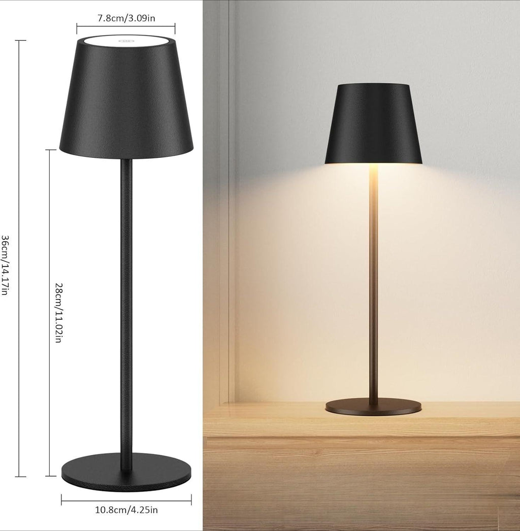 Lampe de table LED design dorée – Rechargeable sans fil | Éclairage moderne et élégant