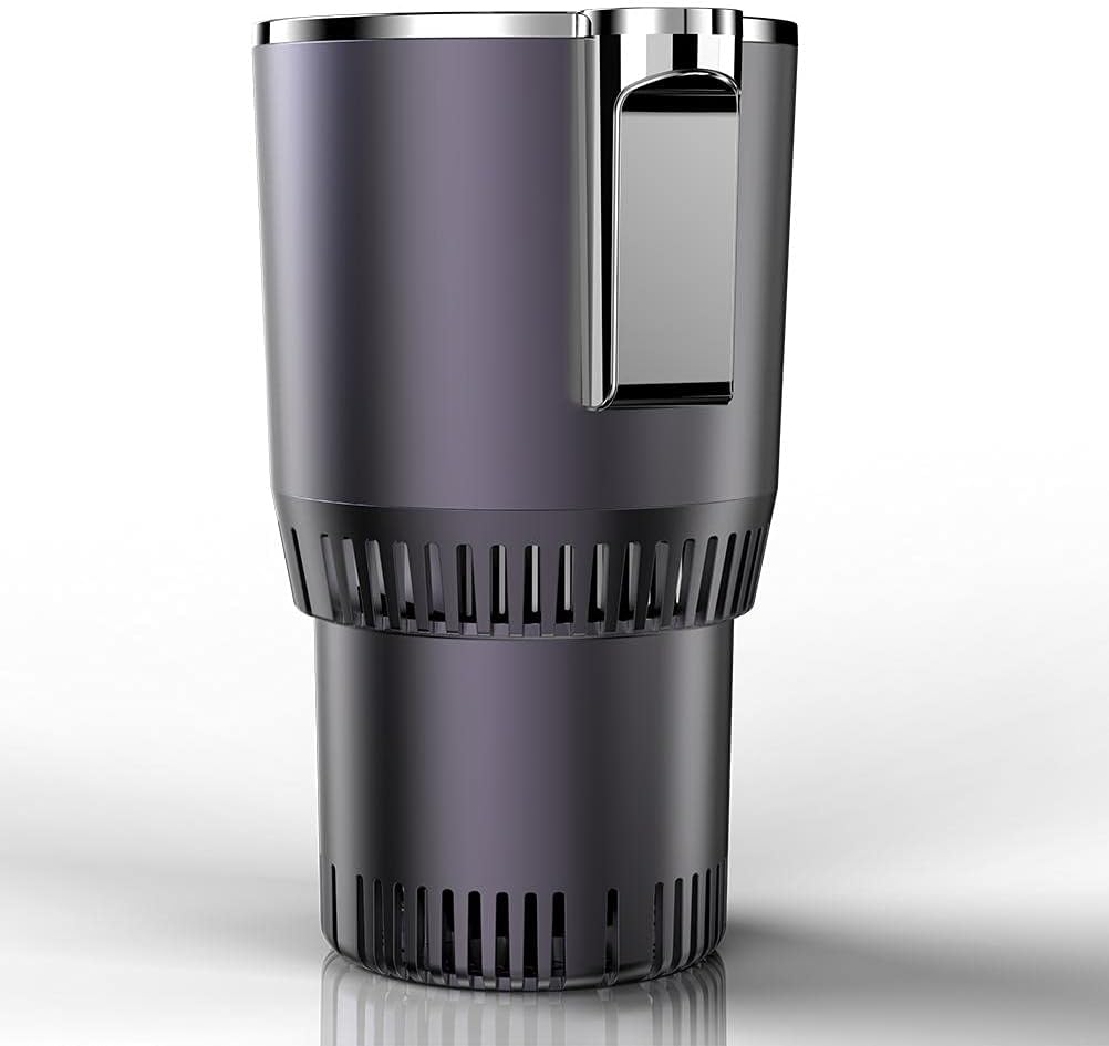 Chiyyak Car Drinks Cooler and Warmer, Cup Cooling and Heating Portable Car Fridge Electric Cooling Cup Mini Cooler Beer Water Milk Drink