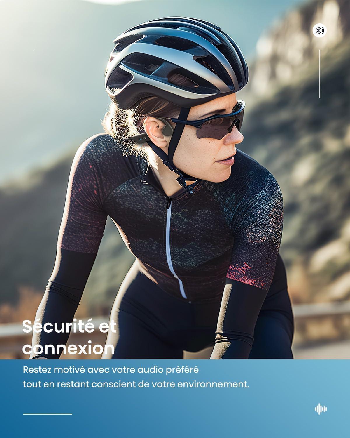 Écouteurs Bluetooth 5.3 à Conduction Osseuse IP68 avec Mémoire 32Go – Natation & Sport