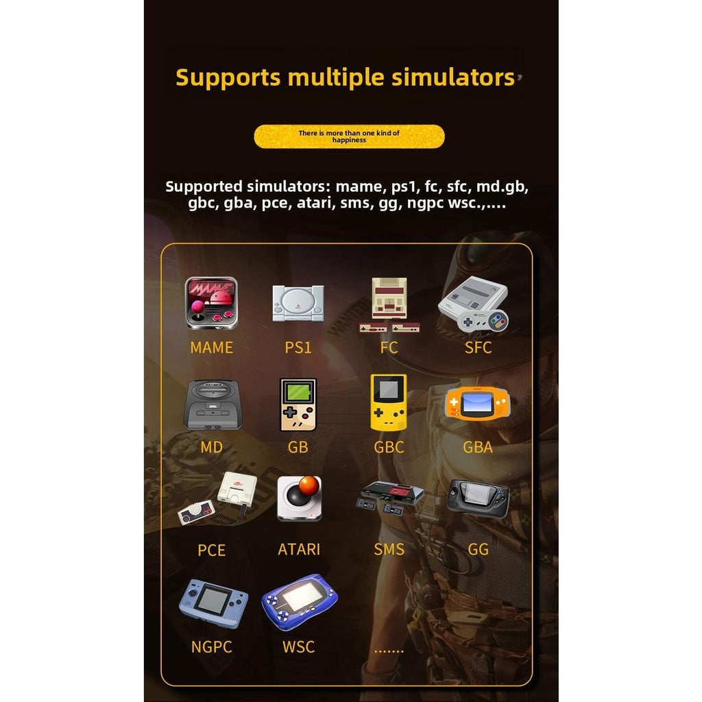 SF3000 Console de Jeux Rétro, Console Portable avec 20 000+ Jeux Rétro Préinstallés et 14+ Émulateurs, avec 2 Manettes sans Fil, Écran IPS HD 4,5 Pouces, 854 x 480, Double Joystick 3D 64G)