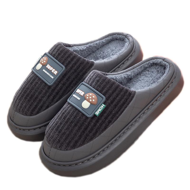 Chaussons Homme en Coton Automne-Hiver – Chauds, Semelle Épaisse Antidérapante, Confortables et Sans Odeur pour la Maison