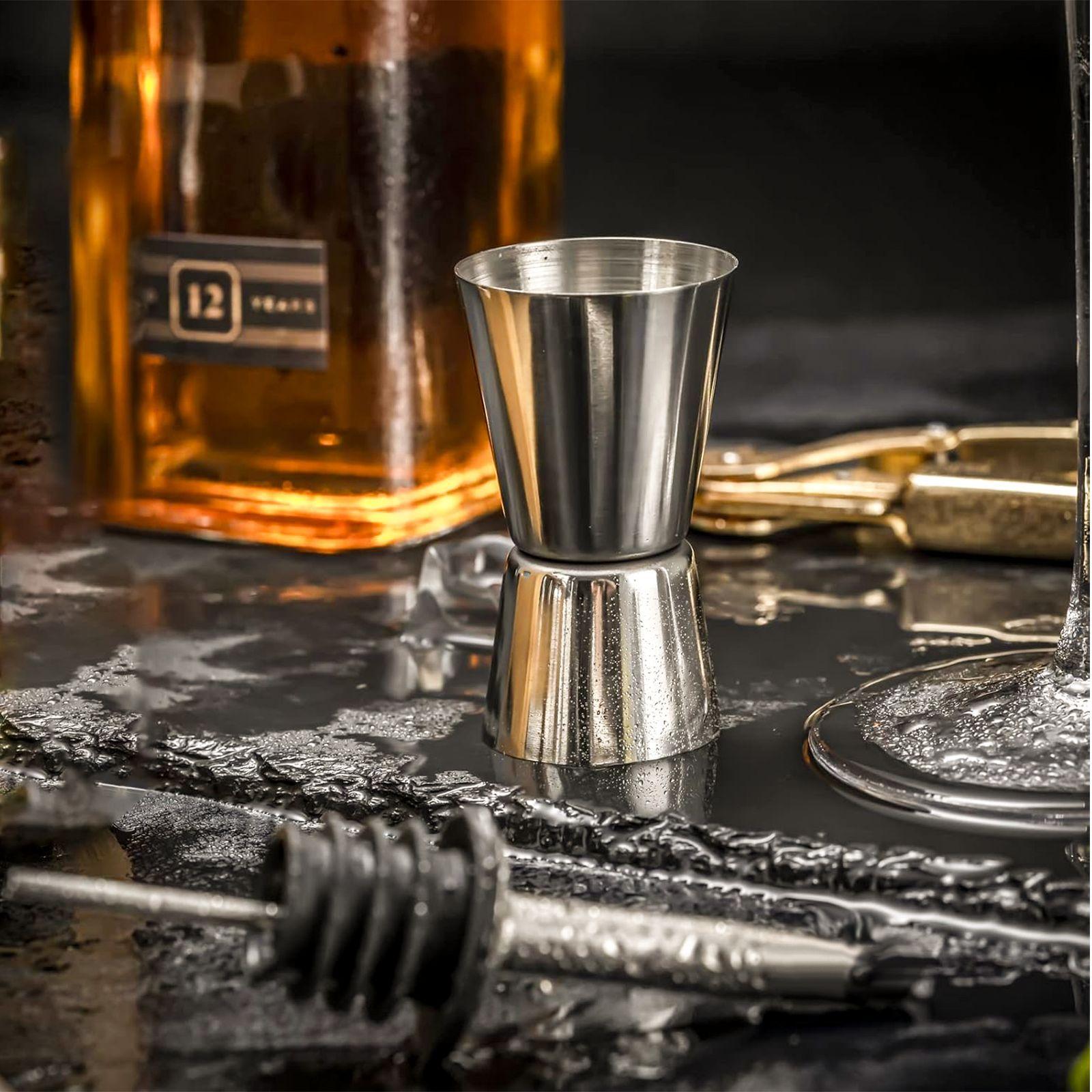 Kit Cocktail Professionnel 20 pcs – Set de Mixologie en Acier Inoxydable avec Support