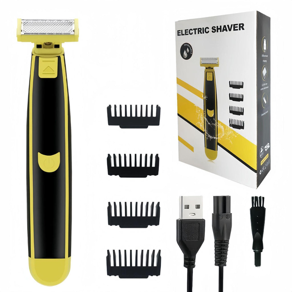 Rasoir Électrique Homme – Étanche, Sec et Humide, Tondeuse Corporelle Rechargeable USB