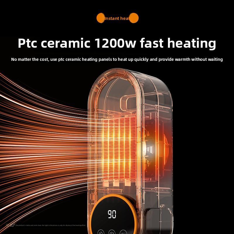 Mini Chauffage de Table 1200W – Radiateur Électrique en Céramique PTC, Chauffage d’Appoint Portable pour Maison & Bureau