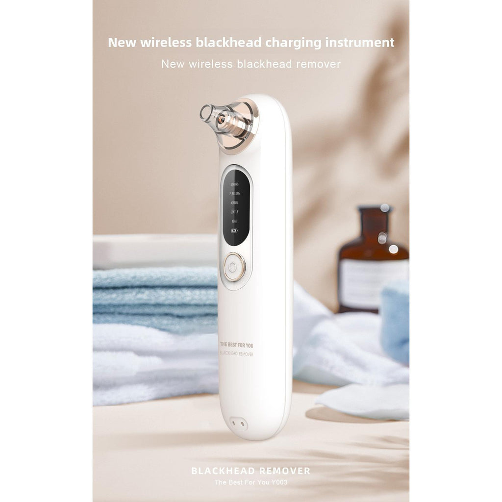 Aspirateur de Points Noirs Rechargeable – 5 Modes | 65 kPa | Station de Charge Sans Fil