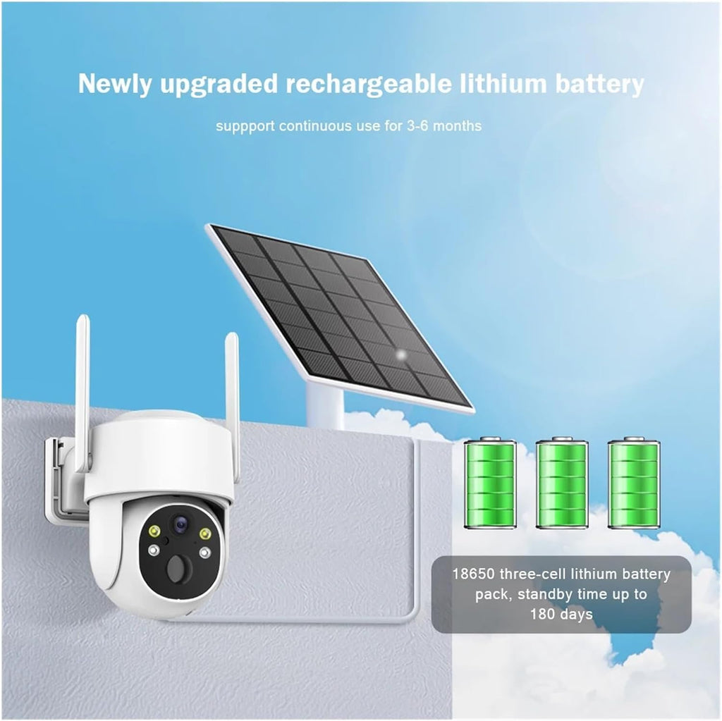 Caméra de sécurité extérieure Caméra de Surveillance 4MP, Zom numérique 4x, détection humaine PIR, Audio, , accès à distance, détection AI extérieure étanche pour la sécurité intérieure de