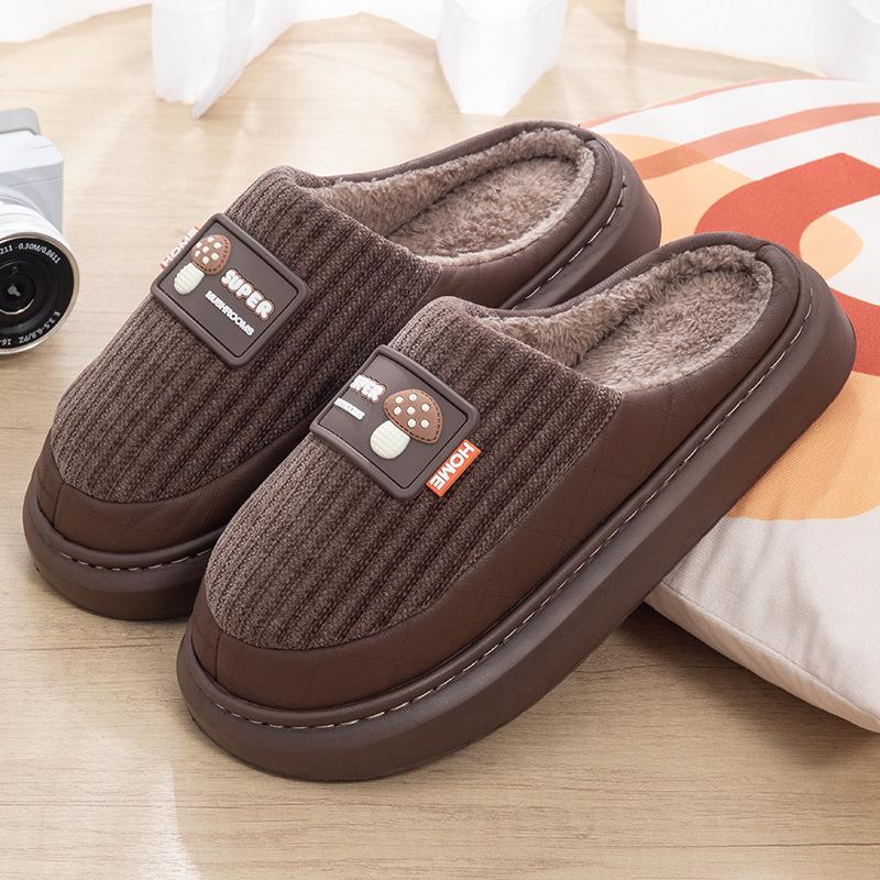 Chaussons Homme en Coton Automne-Hiver – Chauds, Semelle Épaisse Antidérapante, Confortables et Sans Odeur pour la Maison