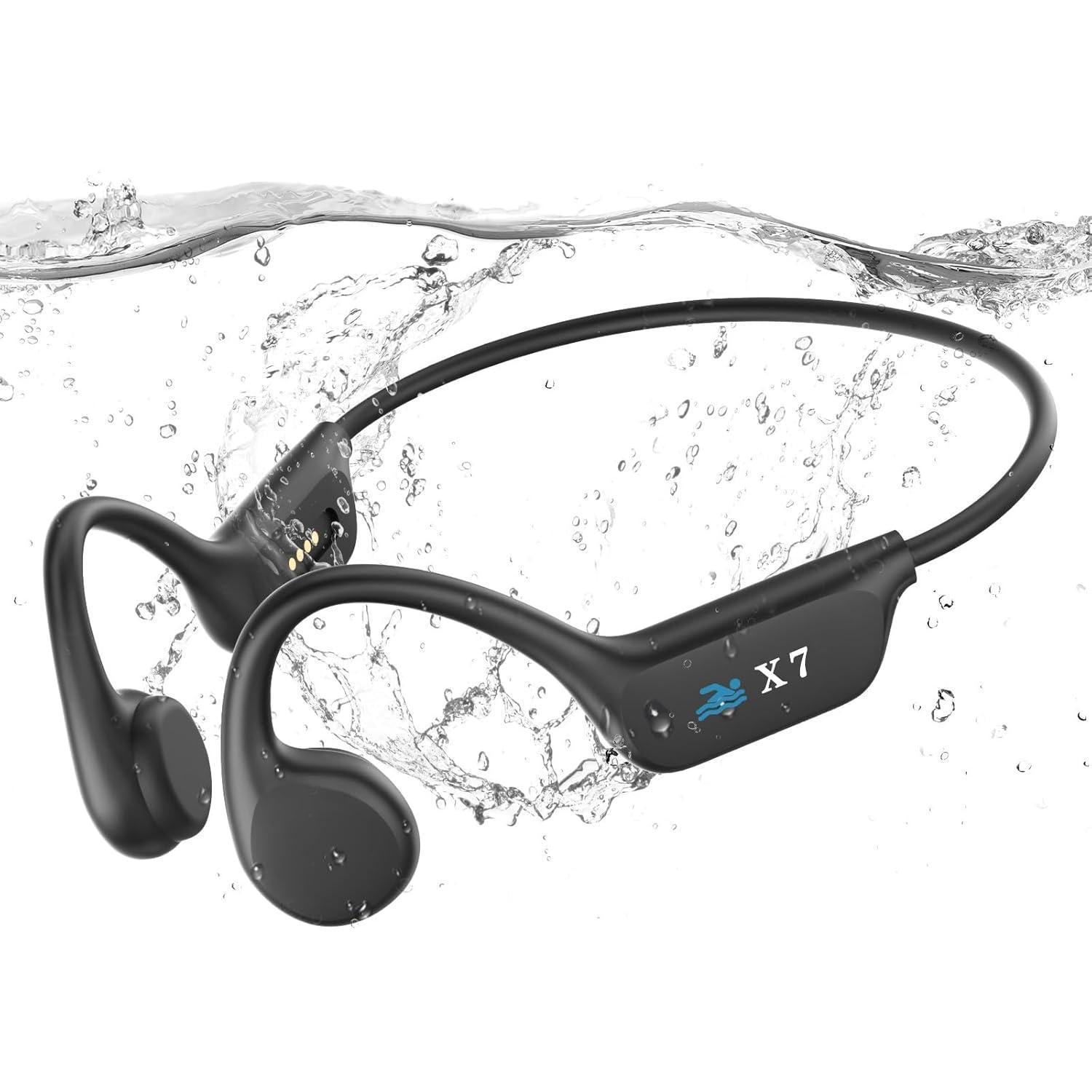 Écouteurs Bluetooth 5.3 à Conduction Osseuse IP68 avec Mémoire 32Go – Natation & Sport