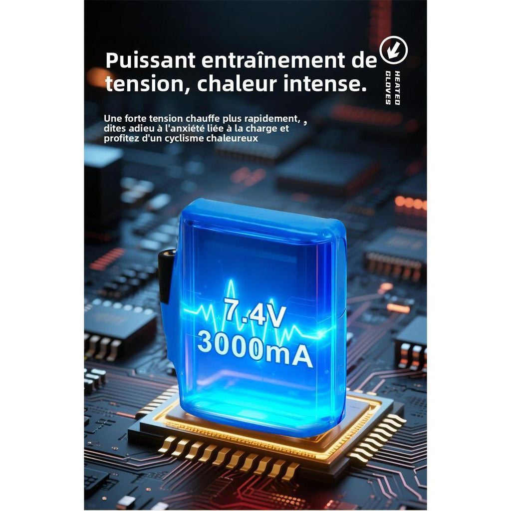 Gants Chauffants 2025 à Double Face – Affichage de Température, Chauffage Rapide, Tactile, Idéal pour Ski & Moto