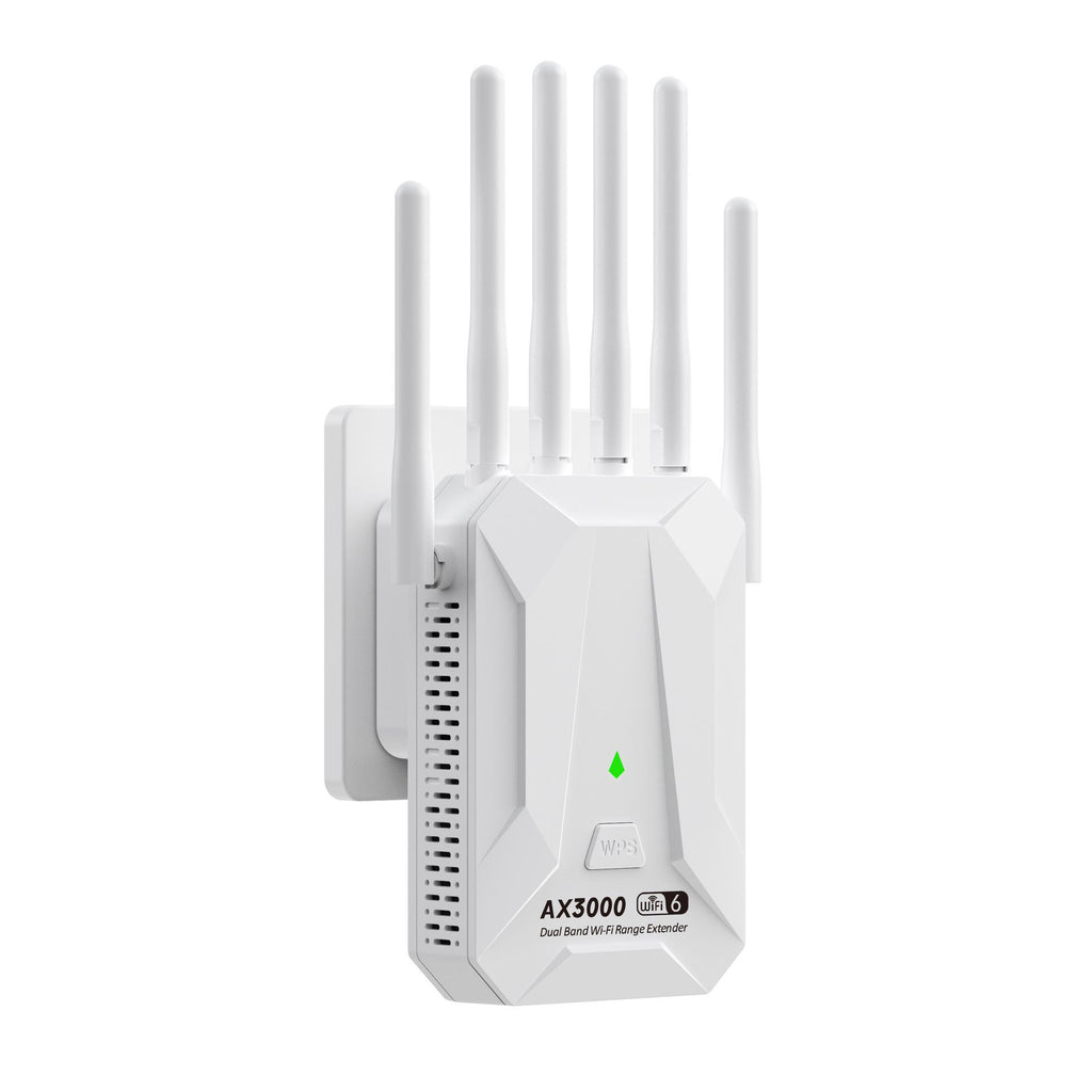 Répéteur Wi-Fi 6 AX3000 double bande Gigabit – Signal étendu | WPS | Mode AP