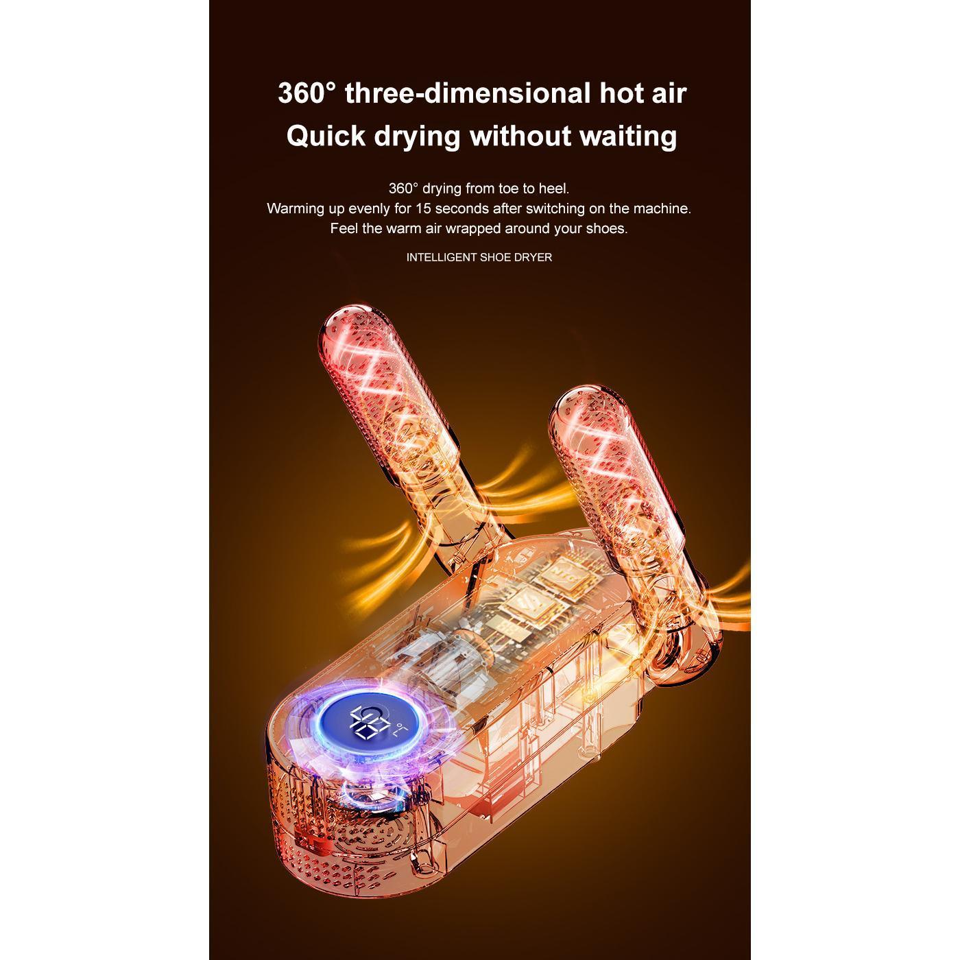 Sèche-chaussures intelligent à température constante – Désodorisant UV, séchage rapide avec minuterie