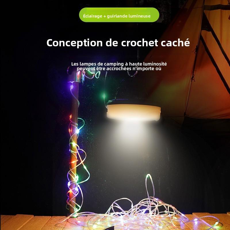 Lampe Solaire Multifonction Camping & Guirlande LED