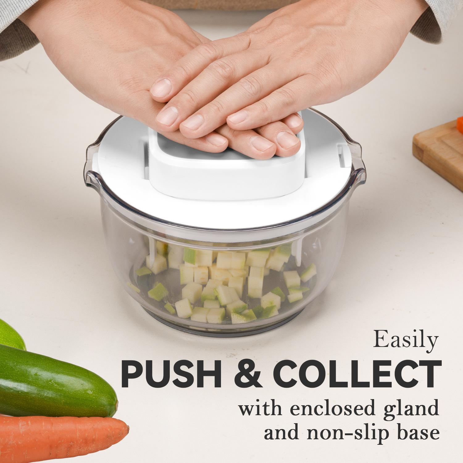 Coupe-légumes multifonction manuel - Coupe-dés pommes de terre et oignons - Rapide, sûr et efficace