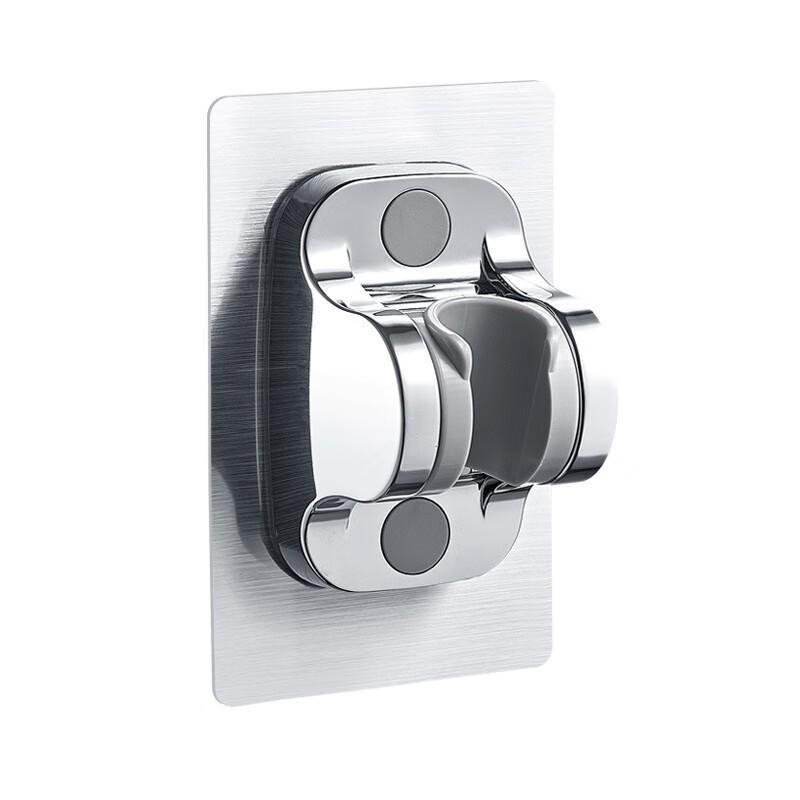 Pommeau de douche haute pression 12 cm avec tuyau argenté 1,5 m et support mural – Jet pluie crémeux, économie d’eau