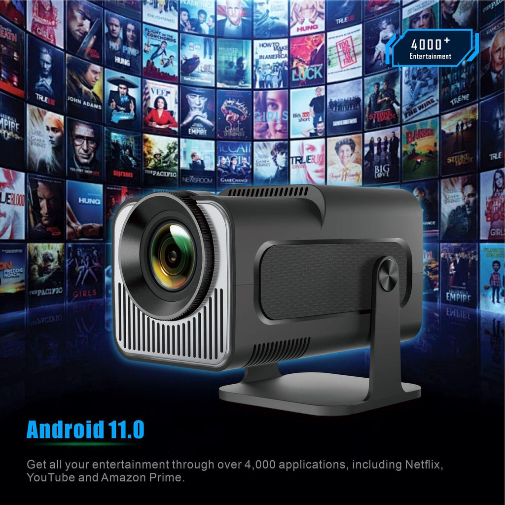 Vidéoprojecteur Portable WiFi – 1080P HD, Support 4K, Grand Écran 130”, Correction Auto