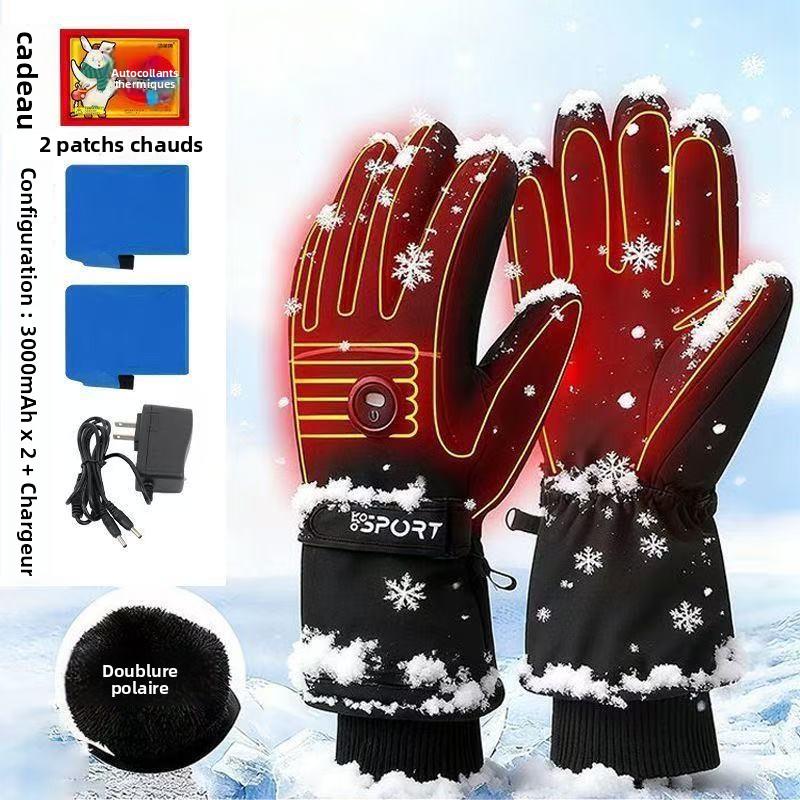 Gants Chauffants 2025 à Double Face – Affichage de Température, Chauffage Rapide, Tactile, Idéal pour Ski & Moto