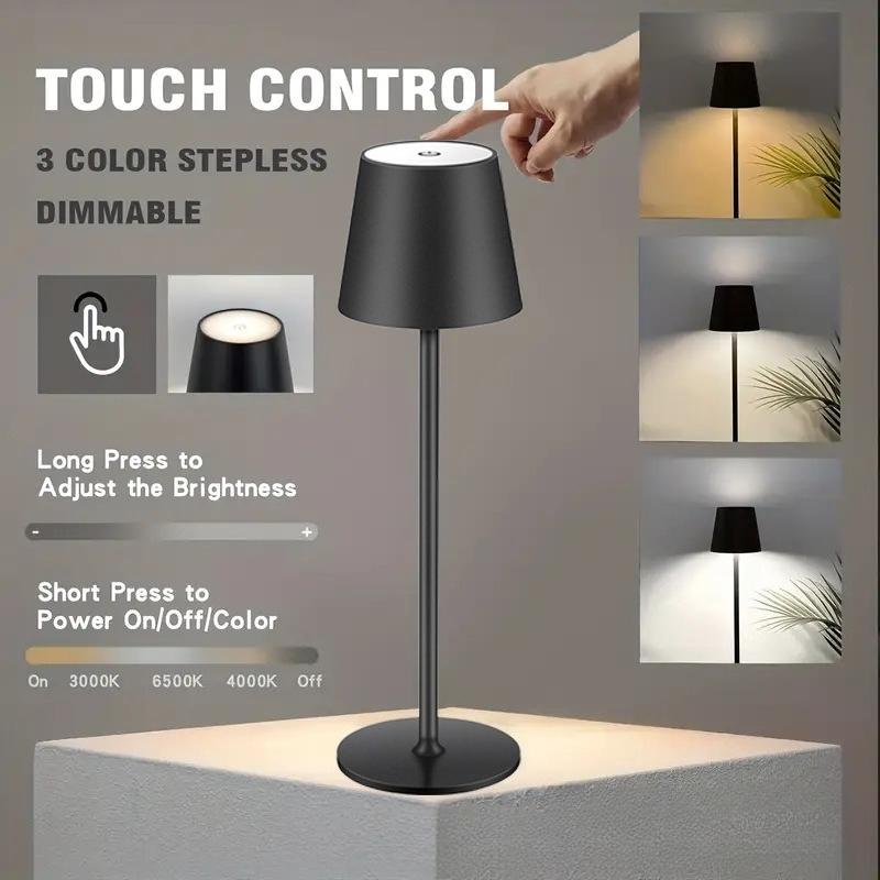 Lampe de table LED design dorée – Rechargeable sans fil | Éclairage moderne et élégant