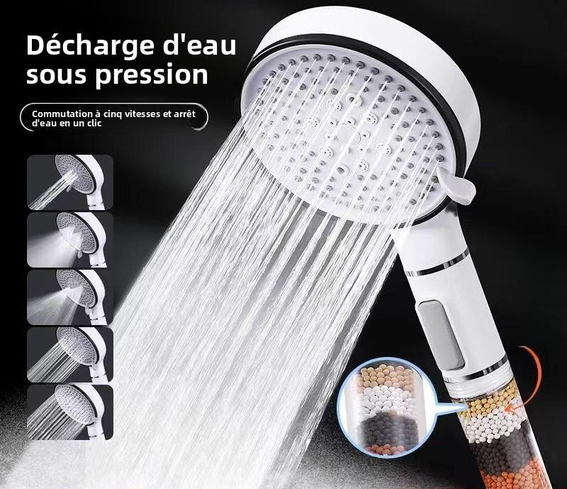 Pommeau de Douche à Main Haute Pression avec Filtre – Grand Panneau, Économiseur d’Eau