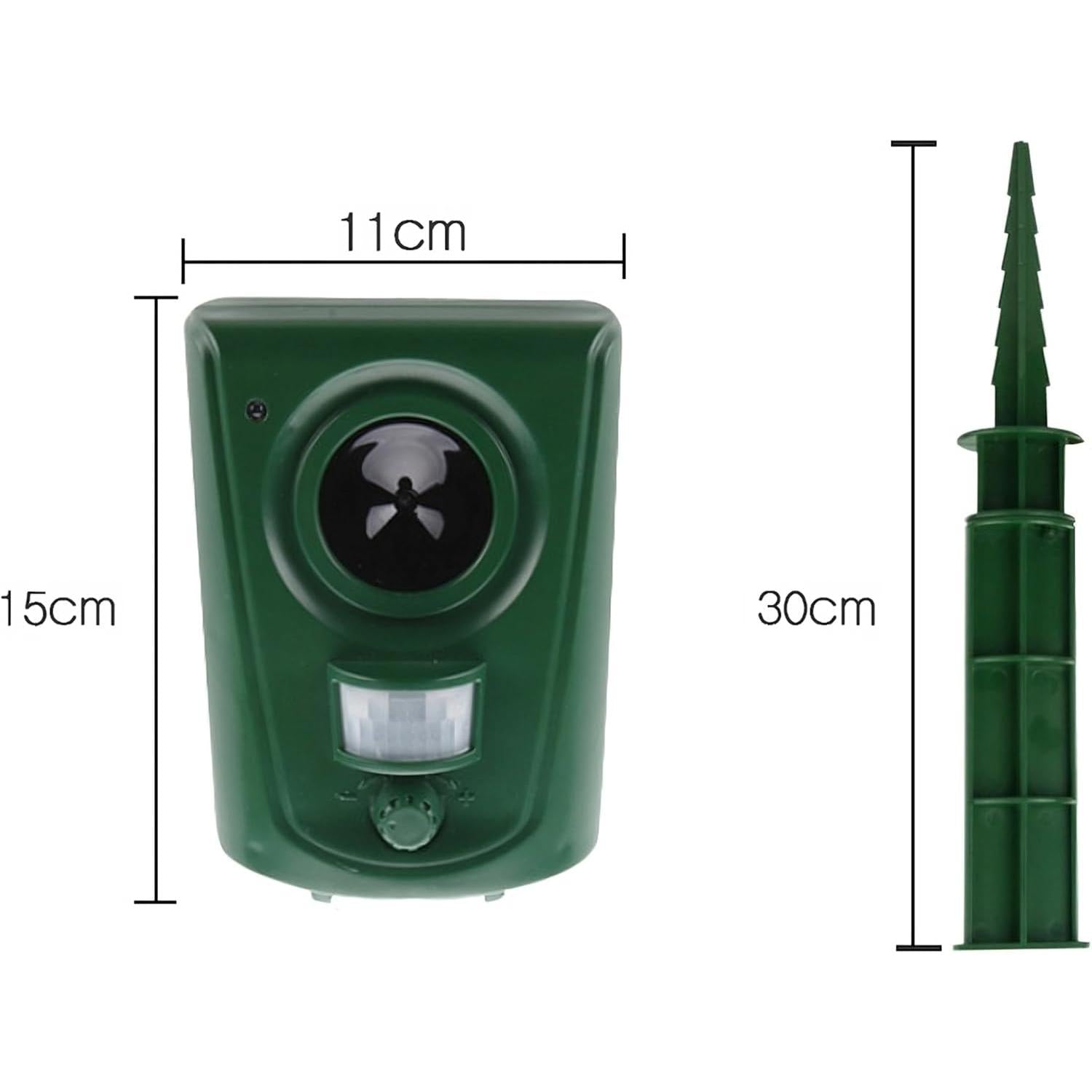 Répulsif à Ultrasons à Piles Répulsif Chats Répulsif Animaux Répulsif Ultrasonique Répulsif à Ultrasons Multi-Fréquence 16-60KHz IPX4