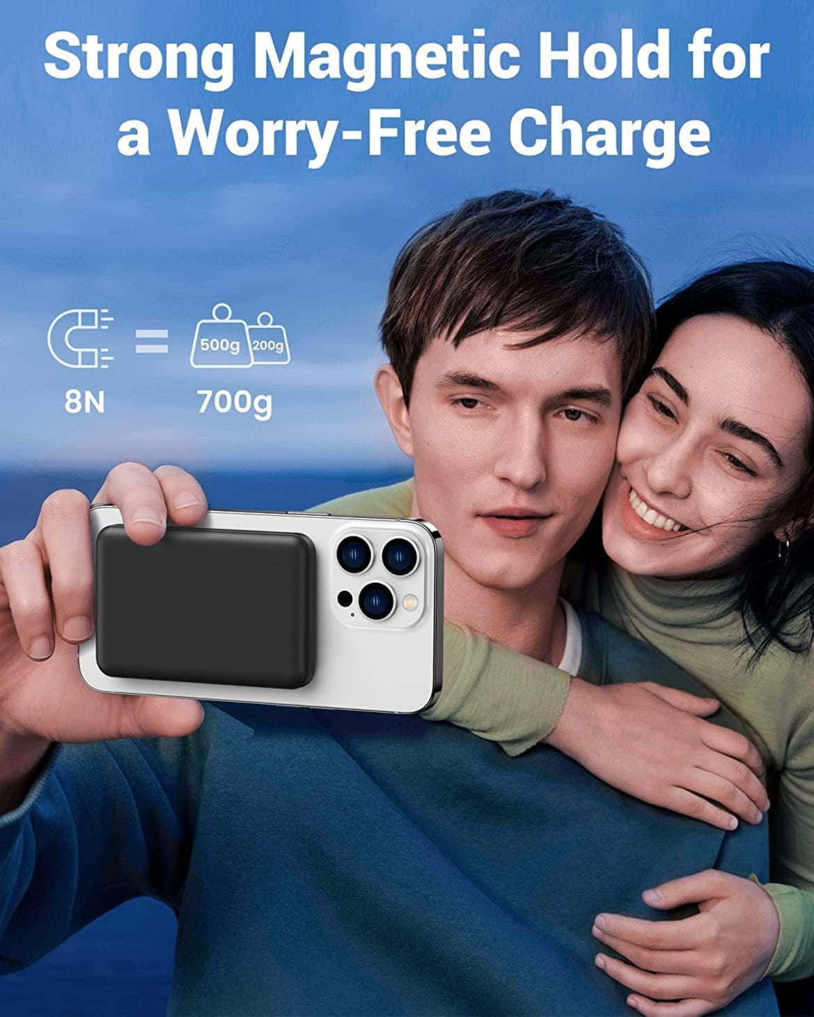 MAGNETIC WIRELESS BATTERY PACK – 10,000MAH POWER BANK WITH DIGITAL DISPLAY