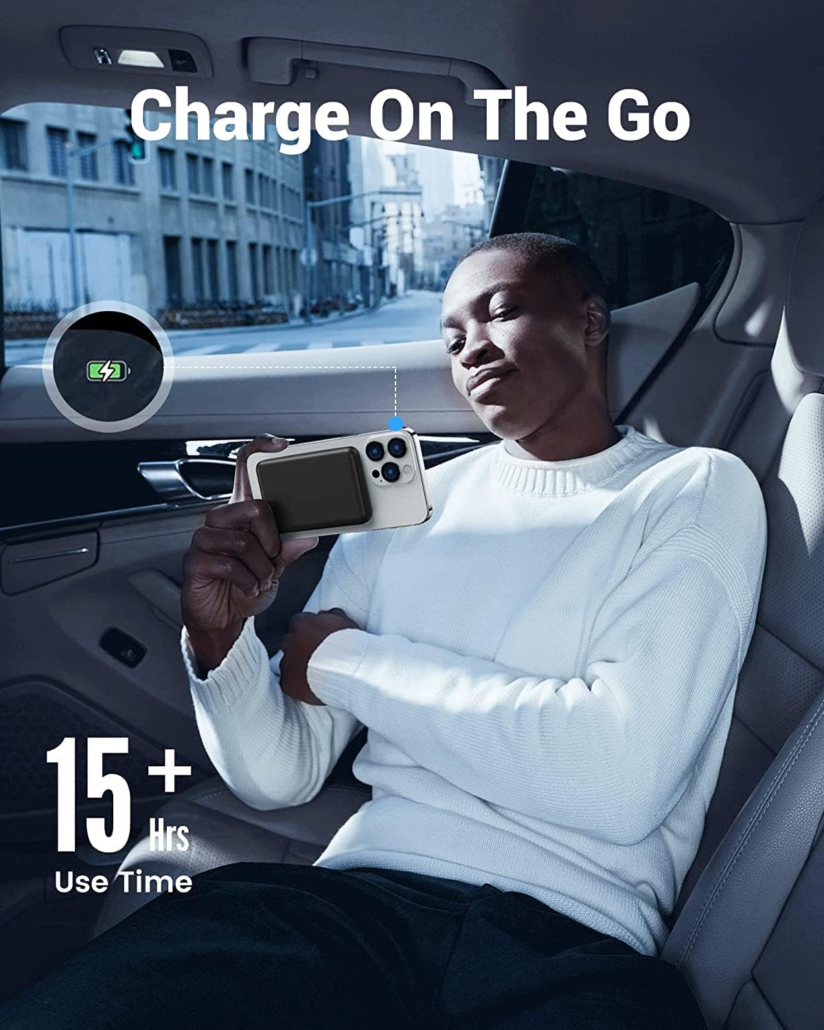 MAGNETIC WIRELESS BATTERY PACK – 10,000MAH POWER BANK WITH DIGITAL DISPLAY