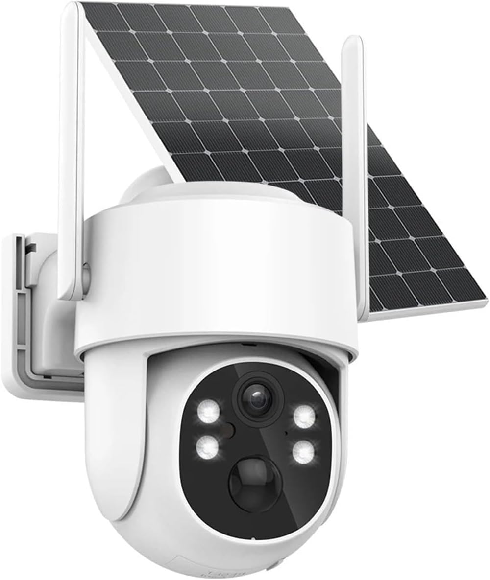 Caméra de sécurité extérieure Caméra de Surveillance 4MP, Zom numérique 4x, détection humaine PIR, Audio, , accès à distance, détection AI extérieure étanche pour la sécurité intérieure de