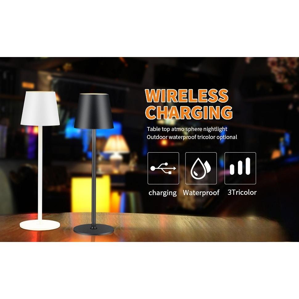 Lampe de table LED design dorée – Rechargeable sans fil | Éclairage moderne et élégant