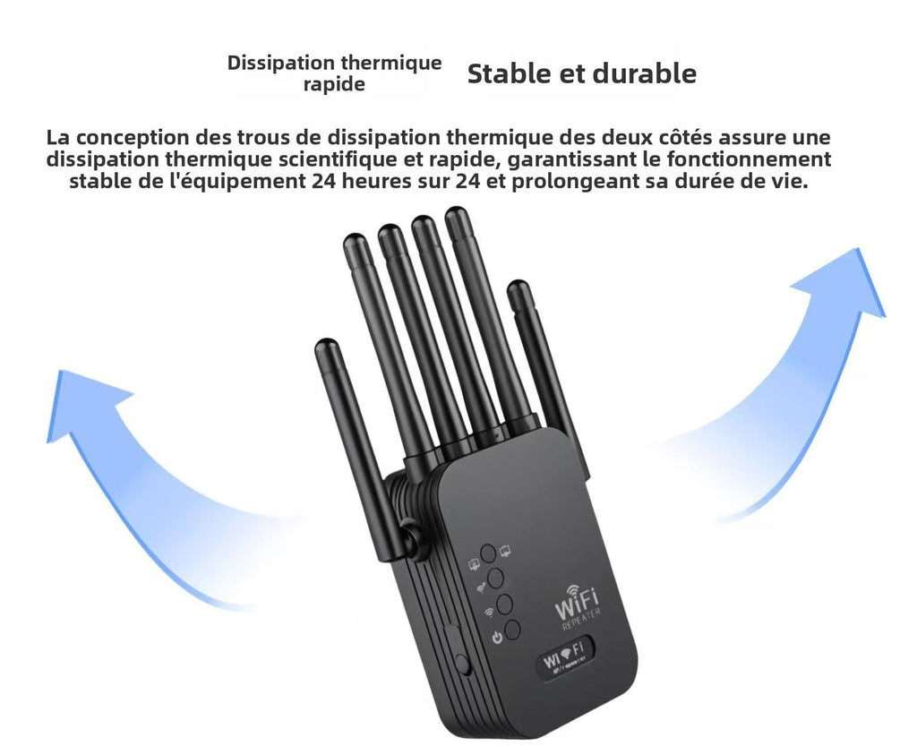 Répéteur WiFi 1200 Mbps double bande 2.4G / 5.8G