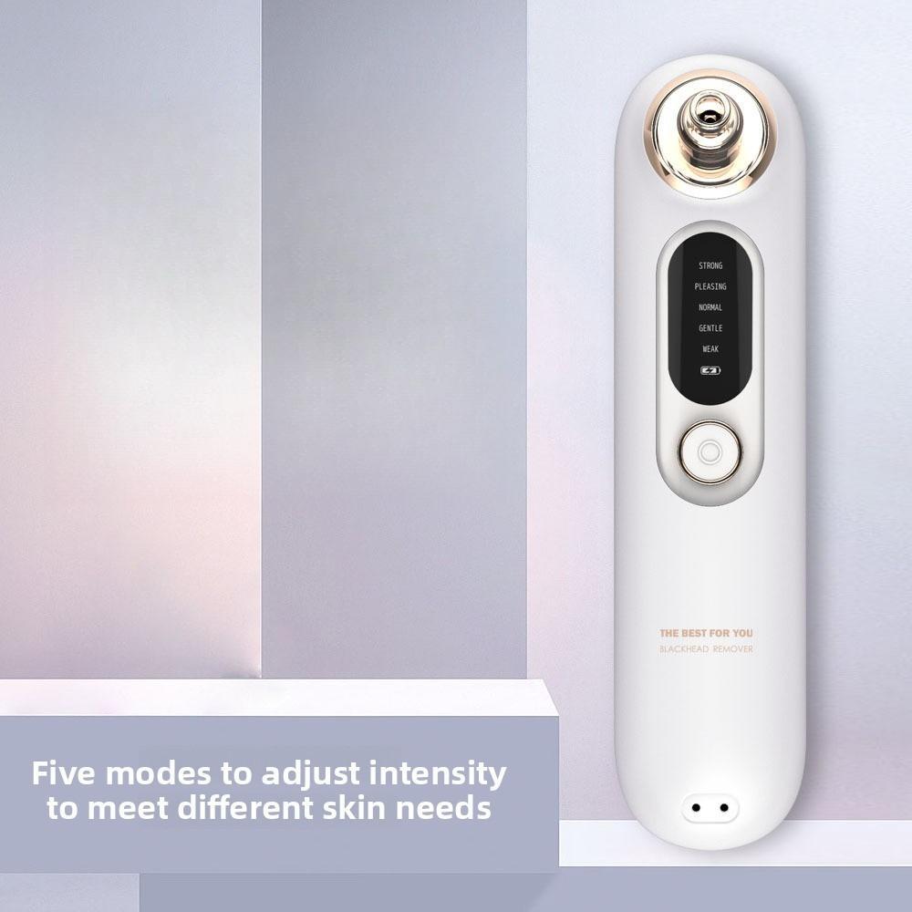 Aspirateur de Points Noirs Rechargeable – 5 Modes | 65 kPa | Station de Charge Sans Fil