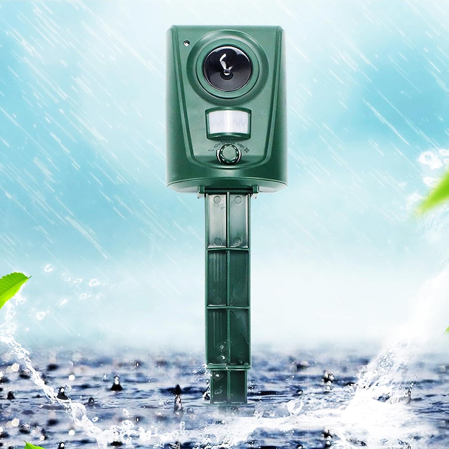 Répulsif à Ultrasons à Piles Répulsif Chats Répulsif Animaux Répulsif Ultrasonique Répulsif à Ultrasons Multi-Fréquence 16-60KHz IPX4