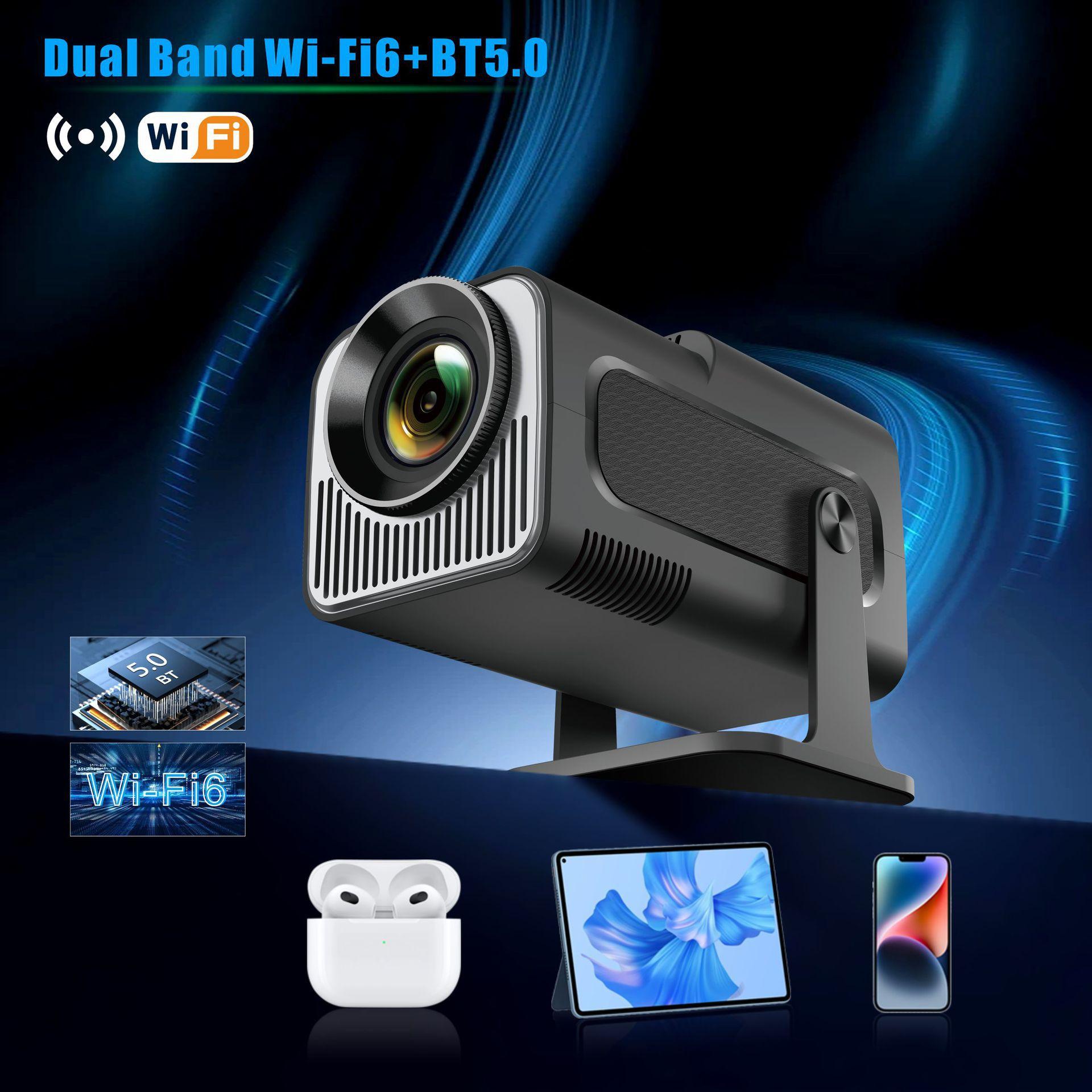 Vidéoprojecteur Portable WiFi – 1080P HD, Support 4K, Grand Écran 130”, Correction Auto