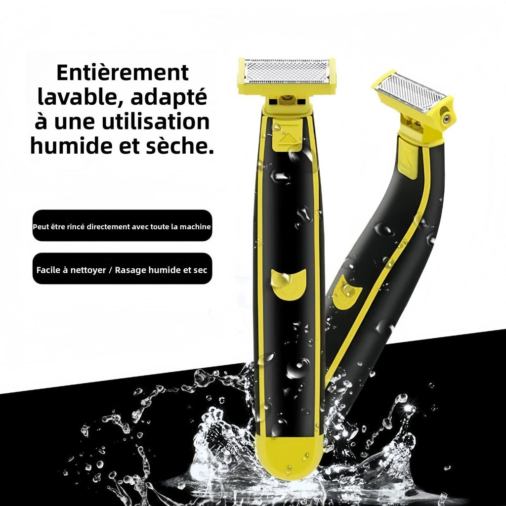 Rasoir Électrique Homme – Étanche, Sec et Humide, Tondeuse Corporelle Rechargeable USB