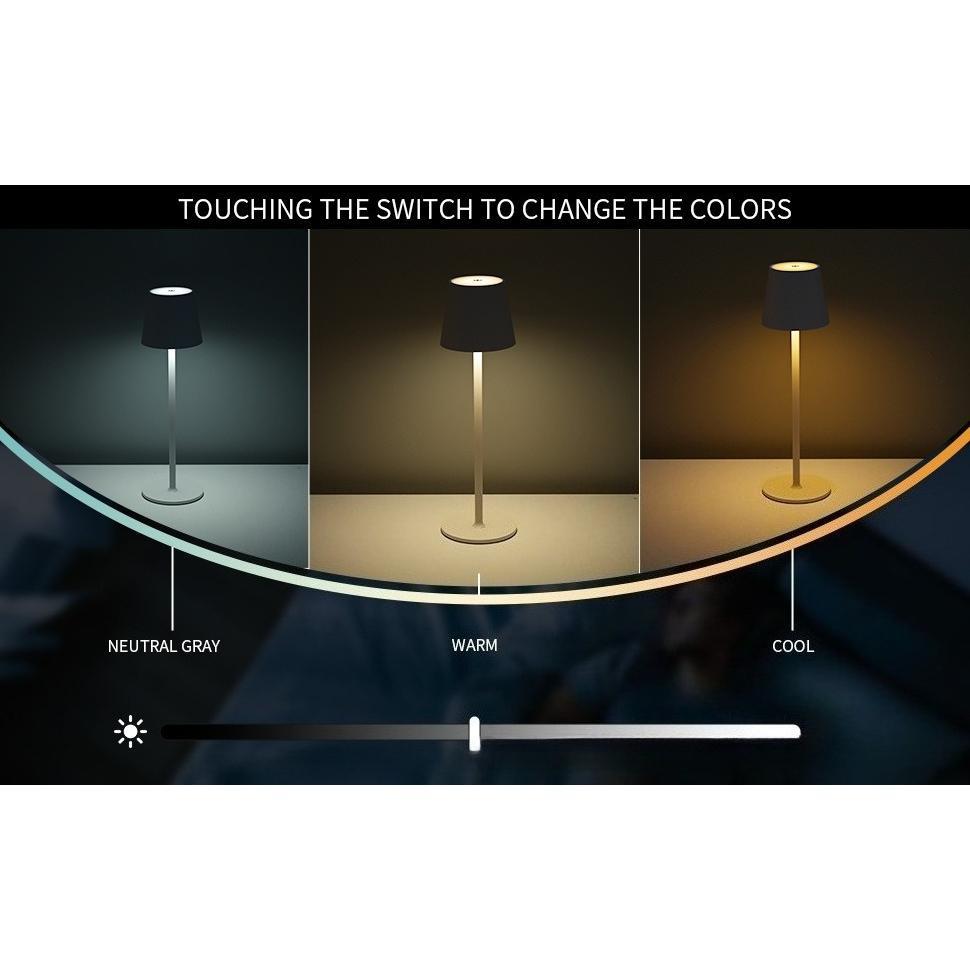 Lampe de table LED design dorée – Rechargeable sans fil | Éclairage moderne et élégant