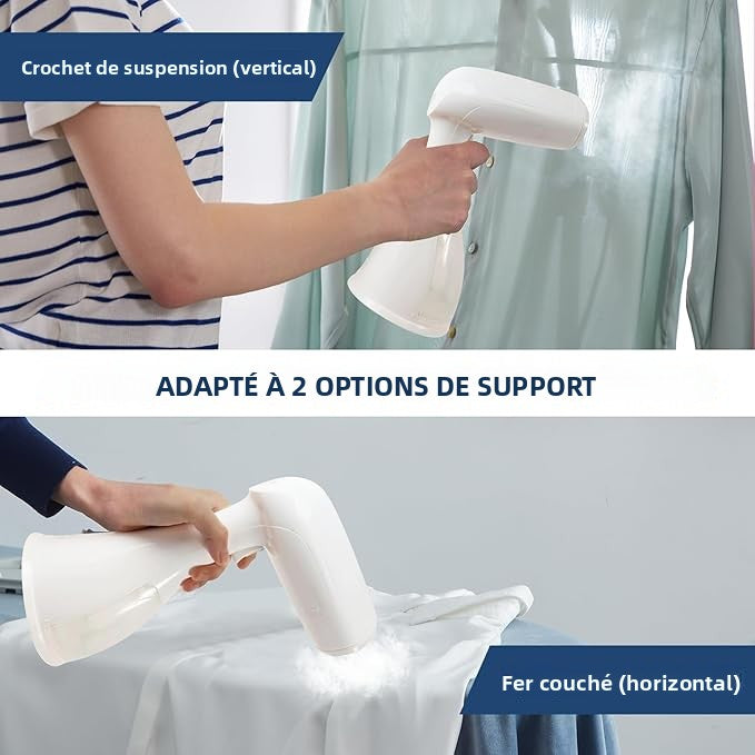 Fer à repasser de voyage Defroisseur Vertical, Mioduro Portable Defroisseur a Main Vapeur à Vêtements avec réservoir d'eau de,Steamer idéal pour la maison et le voyage