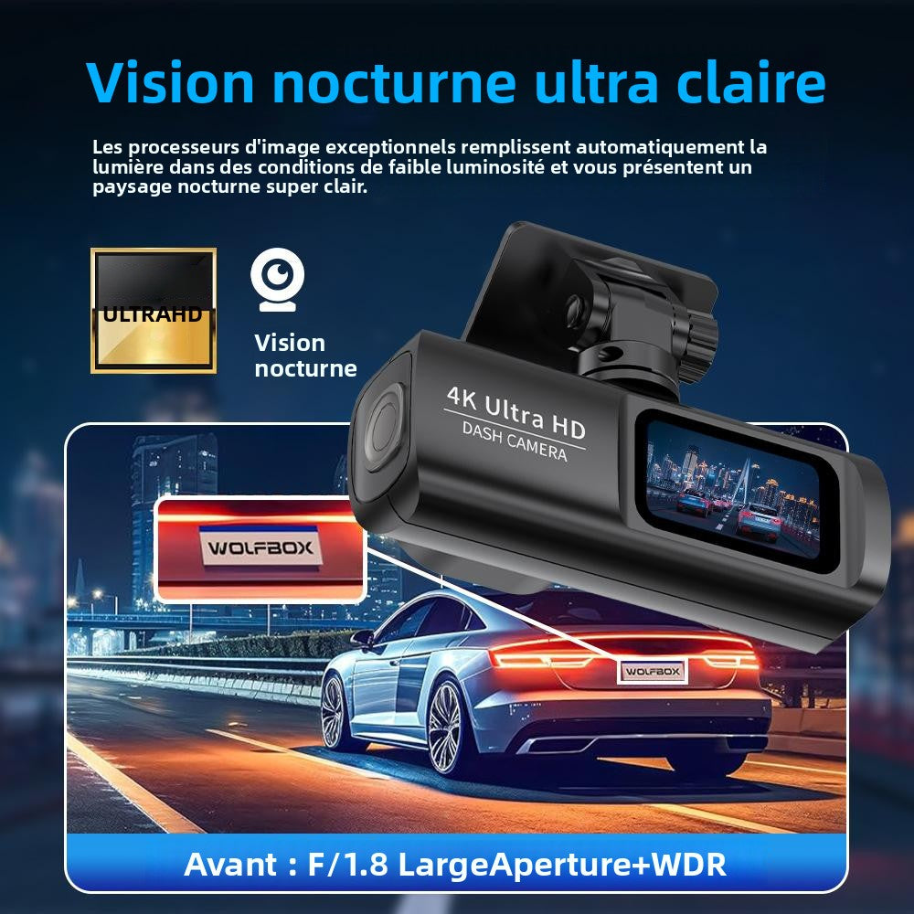 Caméra de Voiture 4K Ultra HD