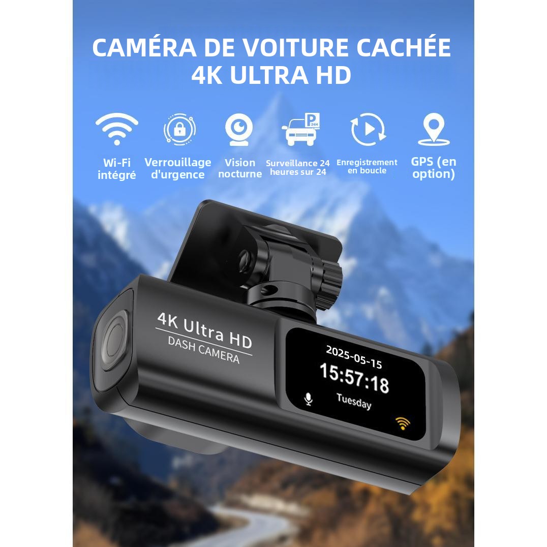 Caméra de Voiture 4K Ultra HD